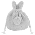thumbnail image 5 of UPKOCH Plush Drawstring Makeup Bag for Storage Use Light Grey Small Cosmetic Pouch 4.3 x 3.1 x 7.9 inches, 5 of 8