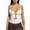 White, variant on Women's Tanks Camis Women's Fashion Chest Hollowed Out Crop Crop Slim Fit Suspender Top Modern Sleeveless Top for Everyday Wear Green S