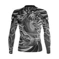 thumbnail image 2 of Raven Fightwear Women's Irezumi 2.0 Koi Fish BJJ Rash Guard MMA Grey, 2 of 3