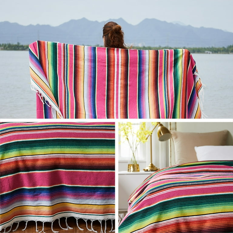 Realhomelove Rainbow Stripe Turkish Beach Towel 67x51 100