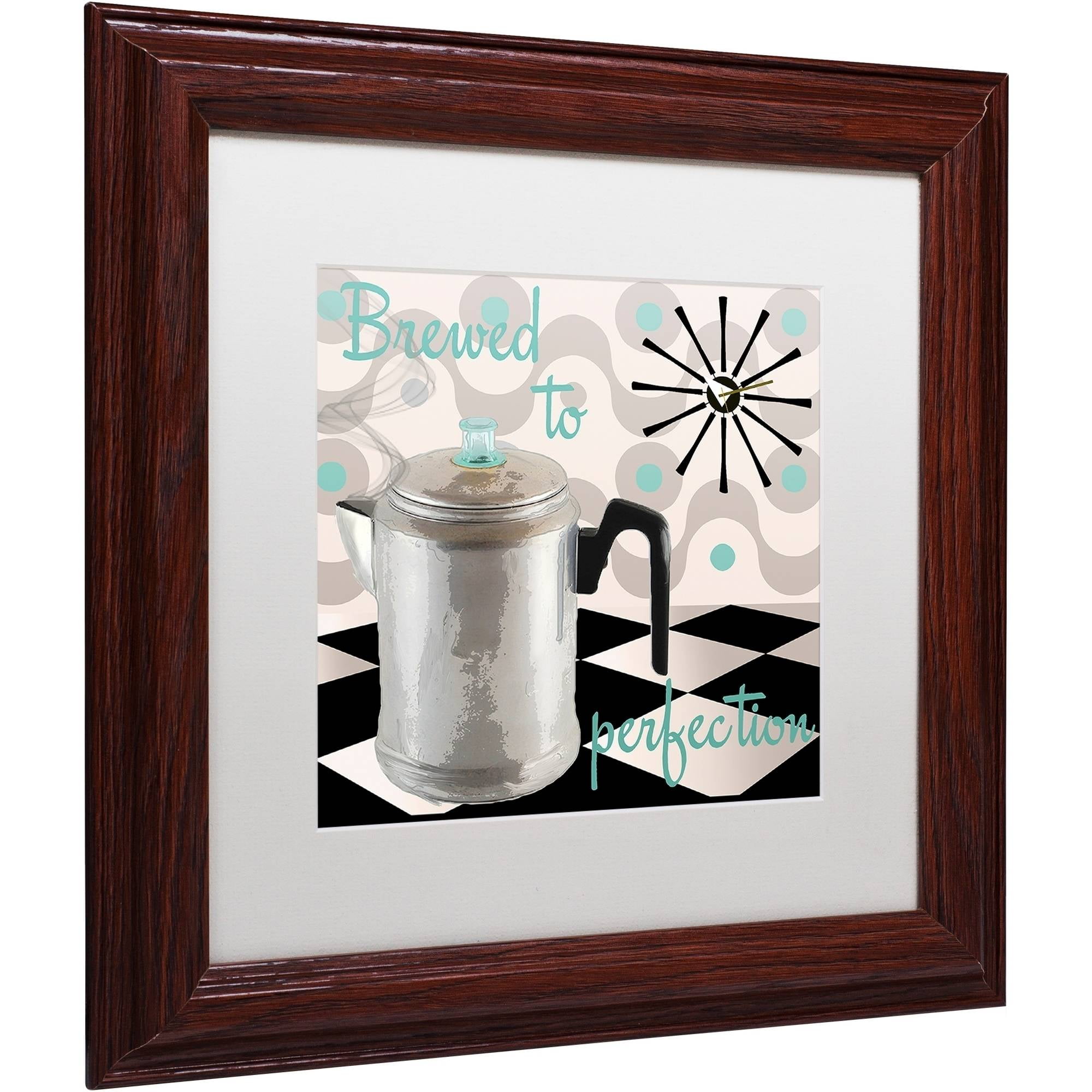 Trademark Fine Art "Fifties Kitchen V" Canvas Art by Color Bakery White Matte, Wood Frame