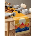 thumbnail image 6 of Sunlight Table Runner - 72 Inch Long, Kitchen Dining Table Runner Dresser Scarves, Yellow Orange Blue Modern Geometric Abstract Art Farmhouse Home Decor for Coffee Table Wedding Party Banquet, 6 of 8