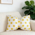 thumbnail image 4 of Velvet Bow Lumbar Throw Pillow 20x13, Polka Dot Decorative Cushion for Couch Bed Sofa, Soft Rectangle Pillow for Bedroom Living Room Room Decor, 4 of 5