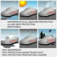 thumbnail image 6 of Universal Car Cover for Sedan Waterproof Dust-proof Windproof UV Resistant All Weather Outdoor Protection Silver, Size S, 163x69x59inch, 6 of 7