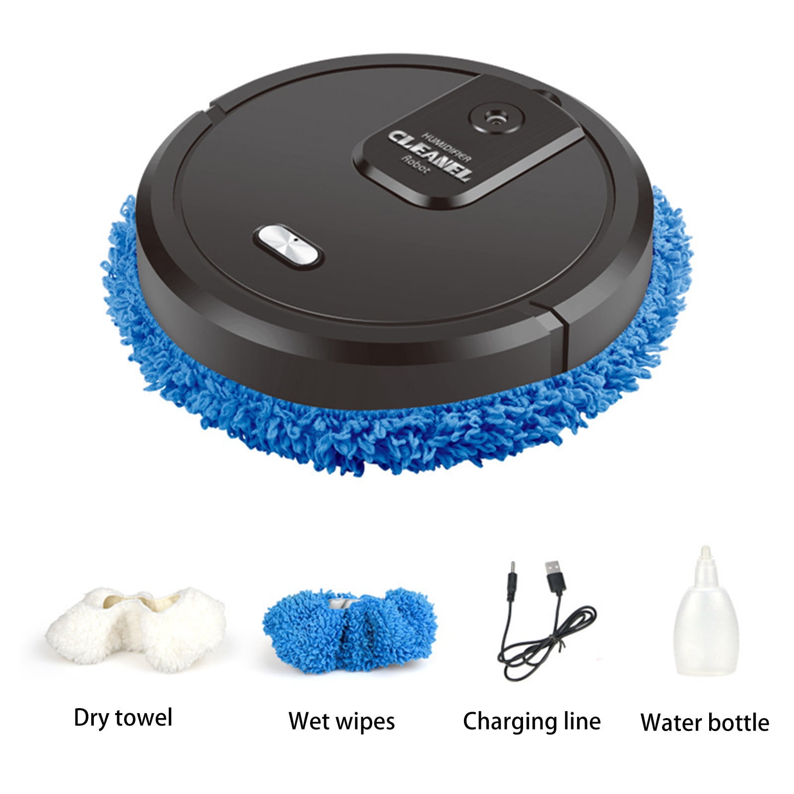 Microfiber Mop Lazy Home Smart, Household Mopping Robot, Low Noise Automatic Floor Mopping Robot Wet & Dry, Sweeping Robot Smart Vacuum Cleaner Home Smart Cleaning Tool Mops for Bathroom Kitchen