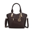 thumbnail image 2 of MKF Collection Lucy Vegan Leather Women's Tote Bag, Trendy Shoulder Purse Handbag by Mia K - Chocolate, 2 of 2