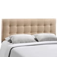 thumbnail image 1 of Emily Full Upholstered Fabric Headboard - Beige, 1 of 4