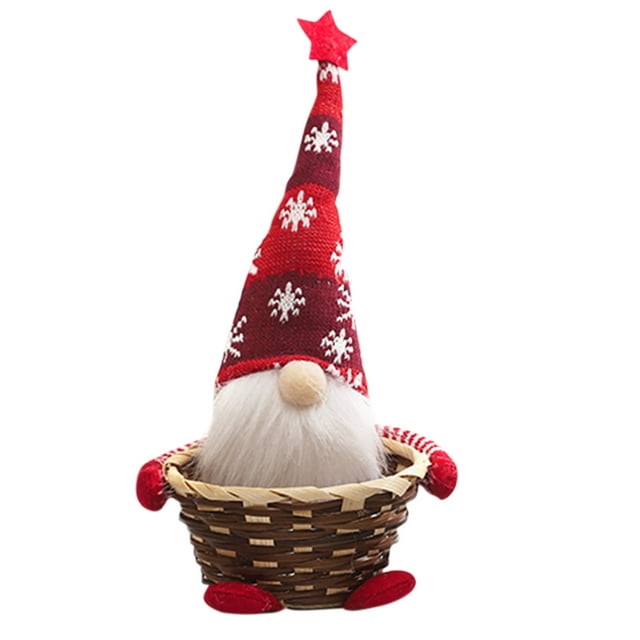 Faceless Old Man Candy Basket Christmas Small Holding Basket
