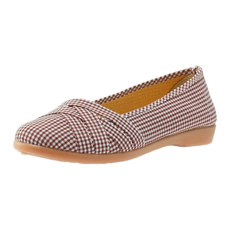 

SEMIMAY Women Cute Pattern Shoes Fashion Soft Sole Cloth Shoes Linen Soft Sole Cloth Shoes Beef Tendon Sole Non Slip Cloth Shoes Red