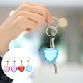 thumbnail image 4 of Raindrops Heart Shape Keychains Acrylic Assorted Color 4Pcs 4.3X1.6X0.5In, 4 of 8