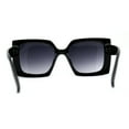 thumbnail image 4 of Square Mod Designer Chic Plastic Fashion Butterfly Sunglasses Black Smoke, 4 of 4