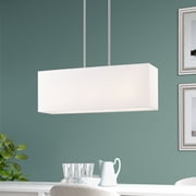 Livex Lighting Summit 3 Light Linear Chandelier in Brushed Nickel