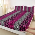 thumbnail image 3 of Homewish Fashion Cheetah Print Bed Sheets, Wildlife Leopard Lover King Sheets, Modern Art Pink Polkadots Sheet Set, Microfiber Bedroom Decor, 4-Piece, 3 of 7