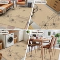 thumbnail image 5 of Area Rugs for Living Room Bedroom, Black Khaki 4'x6' Rug Washable Carpet Runner Indoor Outdoor, Spring Flora Non Slip Accent Floor Mats Rug for Kitchen, Office, 5 of 8