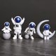 thumbnail image 5 of 4 Piezas Figura de Astronauta Estatua Estatuilla Escultura de Astronauta Juguete Educativo Escritorio Decoración del Hogar Modelo de Astronauta Plata, 5 of 5