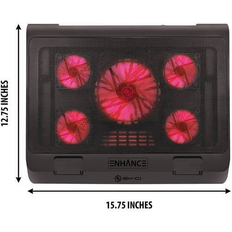 ENHANCE XL Gaming Laptop Cooler Pad 5-Fan Red LED photo 7
