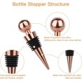 thumbnail image 3 of 3Pcs Wine Stopper Bottle Stopper, Stainless Steel Wine Saver, Reusable Wine Bottle Corks Used for Gift, Bar, Holiday, 3 of 4