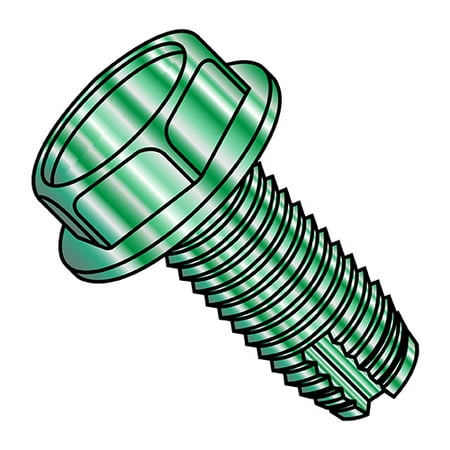

10-32X3/8 Unslotted Ind Hex Washer Thread Cutting Screw Type 1 Full Thread Zinc Green (Pack Qty 8 000) BC-11061WG