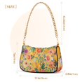 thumbnail image 3 of Ryvnso Moroccan Yellow Floral Womens Chain Shoulder Bag Tote Handbags Clutch Hobo Purse with Zipper for Travel, 3 of 7