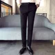 thumbnail image 3 of Pantalones de traje recto para hombre Pantalones drapeados fluidos para hombre Blanco Clásico Nuevo en reseñas de ropa de estilo coreano Muchos diseñadores elegantes, 3 of 5