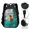 thumbnail image 3 of Lafuoo Underwater Swimming Duck Pattern USB Backpack, Multi-Pocket Laptop Backpack, Unisex Travel Backpack for Office, Work-One Size, 3 of 7