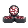 thumbnail image 1 of Vogacara 4 pack/lote 27mm neumático de deriva llanta de Metal para 1/28 Wltoys K969 K979 K989 piezas de repuesto de coche teledirigido Kits de construcción modelo rojo, 1 of 6