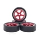 thumbnail image 1 of Vogacara 4 pack/lote 27mm neumático de deriva llanta de Metal para 1/28 Wltoys K969 K979 K989 piezas de repuesto de coche teledirigido Kits de construcción modelo rojo, 1 of 6