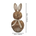 thumbnail image 2 of Wicker Easter Bunny, Wicker Bunny, Rattan Bunny Outdoor, Easter Porch Decor, Wicker Easter Bunny Decor, Rattan Wicker Easter Bunny, Easter Decorations for Home, Brown-1, 20*10in, 2 of 9