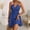 Blue, variant on Mini Halter Dresses with Deep V Neck and Tiered Ruffles for Women Who Love to Feel Pretty from Spring Brunches to Summer Weddings Light Green L