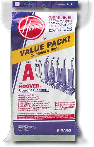 20 Hoover A Microlined Vacuum Cleaner Bags Elite Powermax Concept Decade Bag 