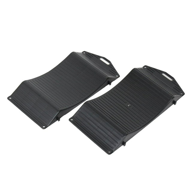 Wisewang 2Pcs Tire Saver Ramps Portable Highly Visible Flat Spot Flat Tire for Protection Yellow Black 44x20x4cm