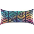 thumbnail image 3 of GZHJMY Satin Pillowcase for Hair and Skin, Retro Geometric Cooling Pillow Case with Envelope Closure Soft Breathable Silk Satin Pillow Cover for Sleeping Standard Size 26x20 in Home Decor, 3 of 7