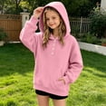 thumbnail image 4 of Mifsaly Girls Pullover Hoodie Kids Long Sleeve Hooded Sweatshirt Comfortable Back to School Fall Winter Outerwear with Pocket, 4 of 7