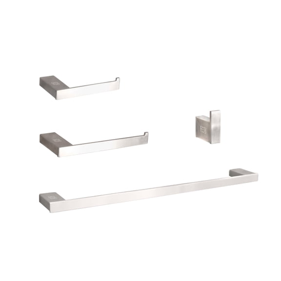 Sofia 4-Piece Bathroom Hardware Set in Brushed Nickel