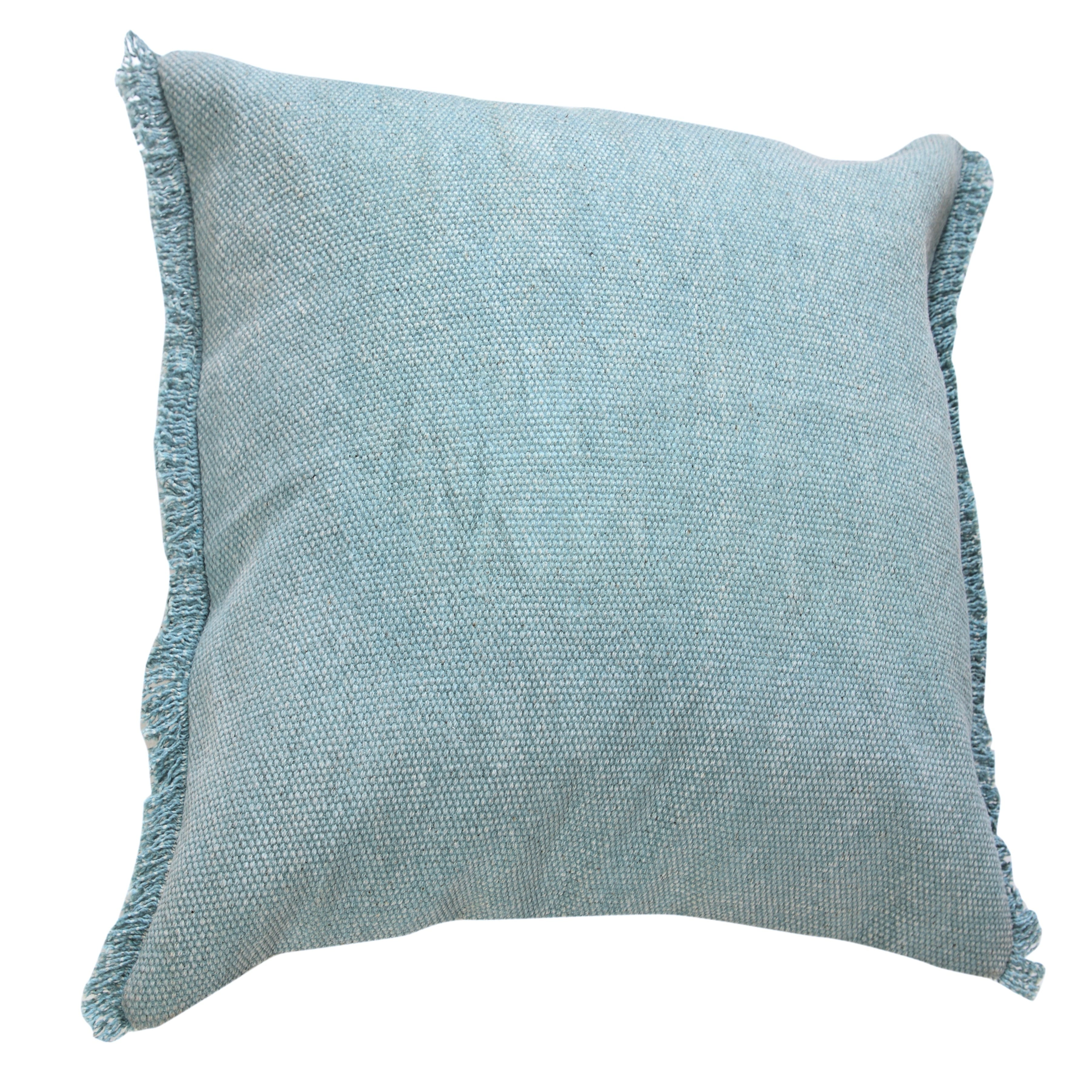 Harlow Hill Power Loomed Solid Cotton Throw Pillow Cover - 20" - Corydalis Blue