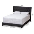thumbnail image 6 of Baxton Studio Brady Modern and Contemporary Charcoal Gray Fabric Upholstered King Size Bed, 6 of 10