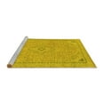 thumbnail image 2 of Ahgly Company Machine Washable Indoor Rectangle Abstract Yellow Modern Area Rugs, 6' x 9', 2 of 4