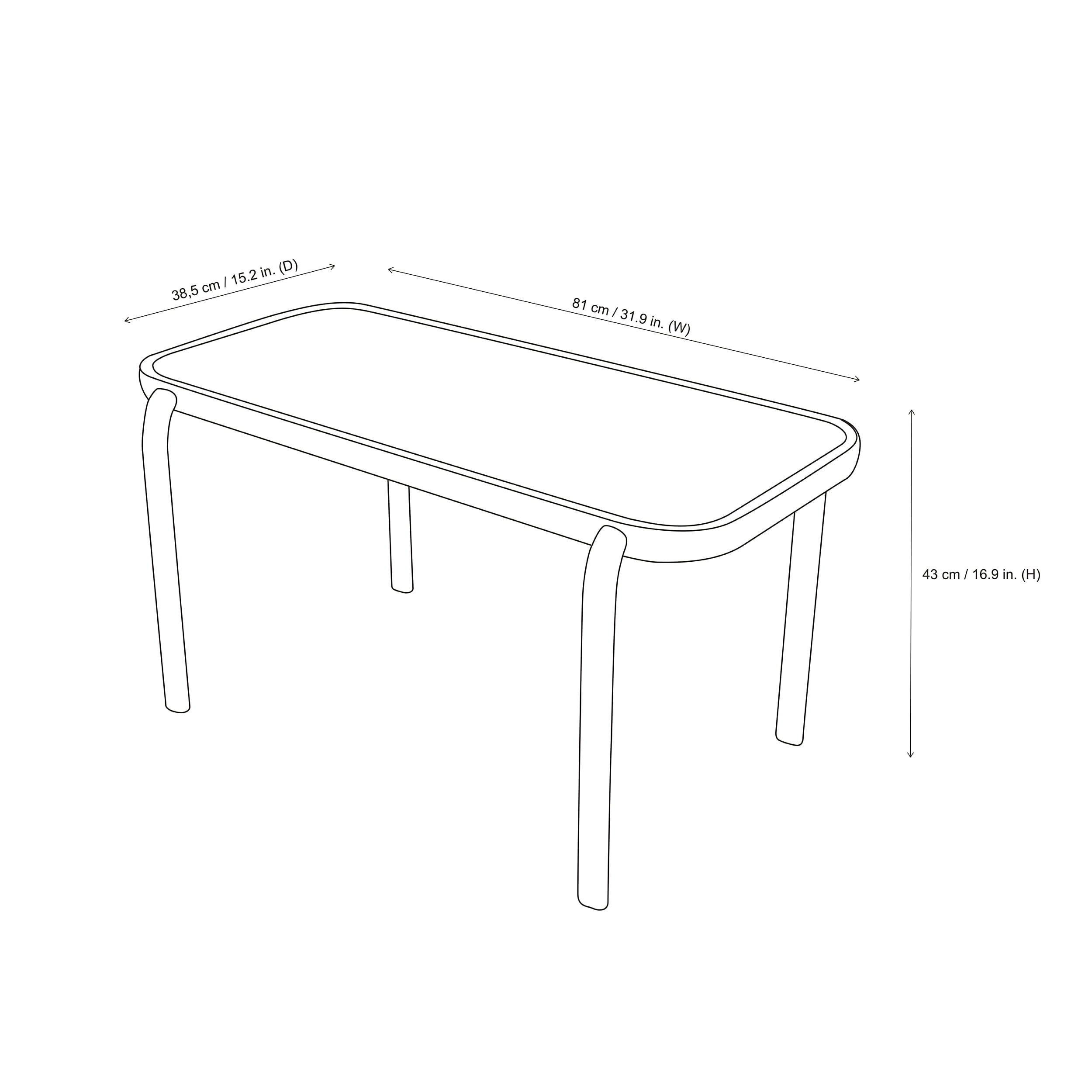 Table extérieure en verre et acier empilable Mainstays, noir