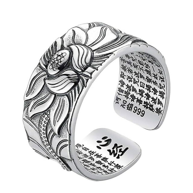 Anillo de dedo Minnieouse con extremo abierto ajustable de cobre Loto plateado