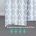 thumbnail image 4 of Light Blue Geometric Shower Curtain, Waterproof Design and Polyester, Quick-Drying, Weighted Hem, Blue Fabric Shower Curtains Set for Bathroom W 72 x H 72, Durable and Washable with 12 Hooks, 4 of 6
