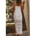 thumbnail image 3 of ABPHQTO Vestido largo con forro de encaje y tirantes finos blancos para mujer con aberturas, 3 of 5