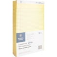 thumbnail image 2 of Business Source Micro - Perforated Legal Ruled Pads - Legal - 50 Sheets - 0.34" Ruled - 16 lb Basis Weight - 8 1/2" x 14" - Canary Paper - Micro Perforated, Easy Tear, Sturdy Back | Bundle of 5, 2 of 2