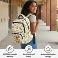 thumbnail image 4 of FUIALDOLG Musical Note Pattern Padded Breathable Straps Book Bag for School Travel, Waterproof Multi-Pocket 600D Polyester School Bookbag, 4 of 10