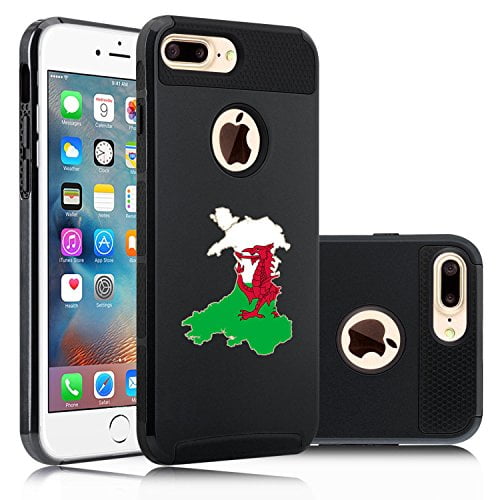 For Apple (iPhone 8 Plus) Shockproof Impact Hard Soft Case Cover Wales Welsh...