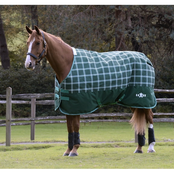 Saxon Defiant 1200D Standard Neck, Medium, Hunter Green Plaid, 72 in