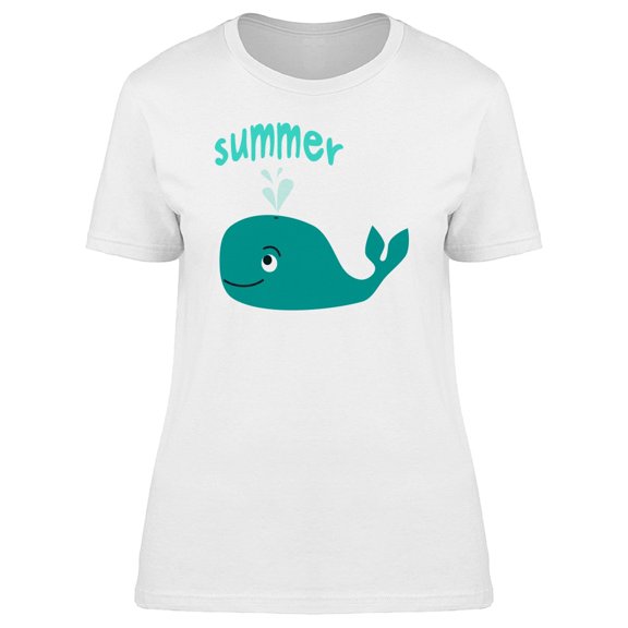 Summer Whale Cartoon Tee Women's -Image by Shutterstock