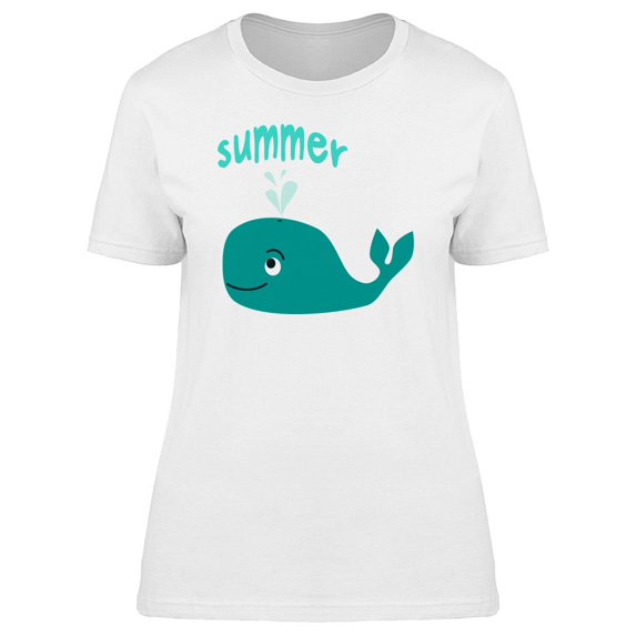 Summer Whale Cartoon Tee Women's -Image by Shutterstock