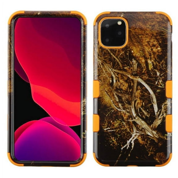Apple iPhone 11 PRO Phone Case Tuff Hybrid Shockproof Impact Armor Rubber Three Layers Rugged Hard PC Soft Protective Shock Absorbent Frame TPU Cover Vine Tree Camo Camouflage for Apple iPhone 11 Pro