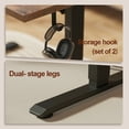 thumbnail image 4 of 47.2 Inch Electric Height Adjustable Standing Desk, Ergonomic Home Office Desk with Memory Preset, Sit to Stand Computer Desk with Hooks, Rustic Brown, 4 of 10