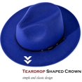 thumbnail image 2 of SURJDE Women Belt Buckle Fedora Hat, 2 of 6